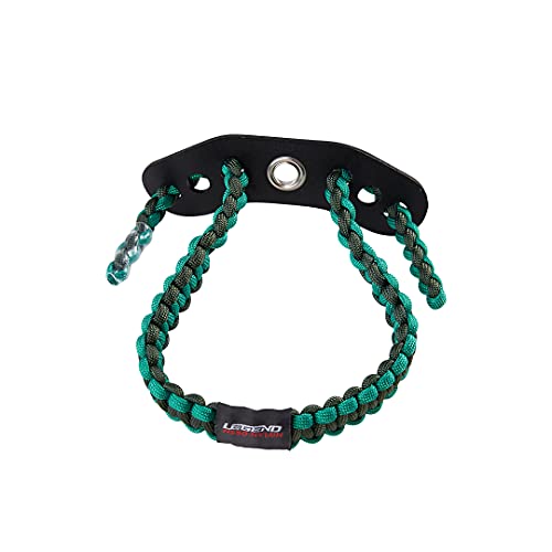 LEGEND 550 Paracord Bow Wrist Sling - Compound Bow Stabilizer & Hand Loop Carrier for Bow Hunting - Adjustable Wrist Strap with Durable Leather Yoke, Strong Metal Grommets - Archery Accessories & Gear