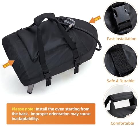 NOELIFE Pizza Oven Cover for Ooni Koda 16, Accessories for Ooni 16, Waterproof Pizza Maker Carry Cover with Top Pocket for Attachments, with Straps in the Bottom for Fixation (Oven Not Included)