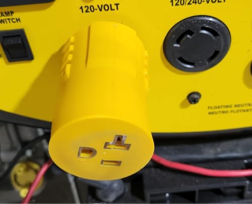 Shore Power NEMA L5-30P to 5-15/20R RV Generator Adapter MECMO Marine 30 Amp to 110 15 Amp Household Regular Connector, 30A 3 Prong Twist Lock Locking Generator Male L5-30P to 5-15R 5-20R Female Cord