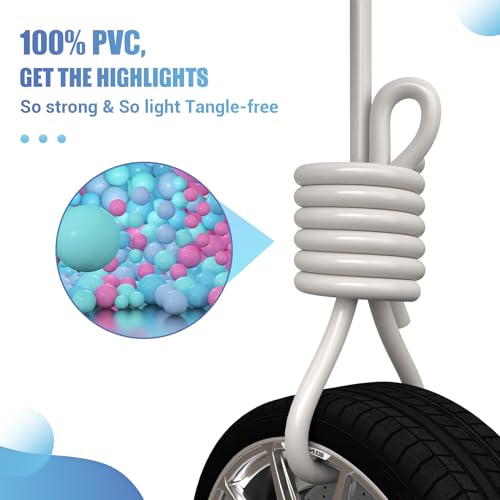 Jump Rope for Fitness, Lightweight PVC Skipping Rope for Men Women Adults Exercise with ABS Handles & Training Poster, Adjustable Tangle-Free Workout Speed Jump Rope for Home, Gym and Outdoor