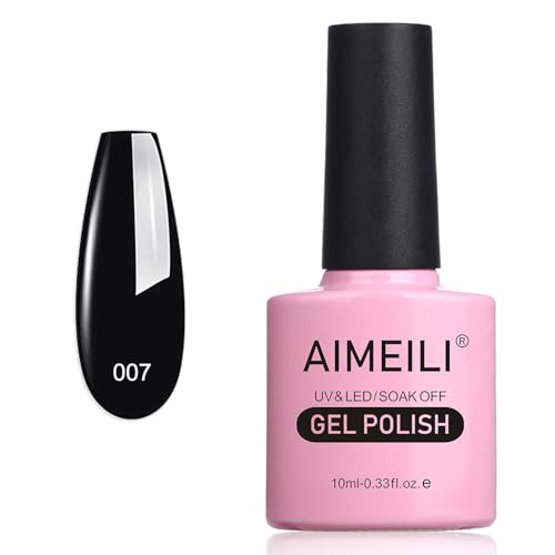 AIMEILI Soak Off U V LED Hot Pink Gel Nail Polish - Neon Peachy Pink (056) 10ml
