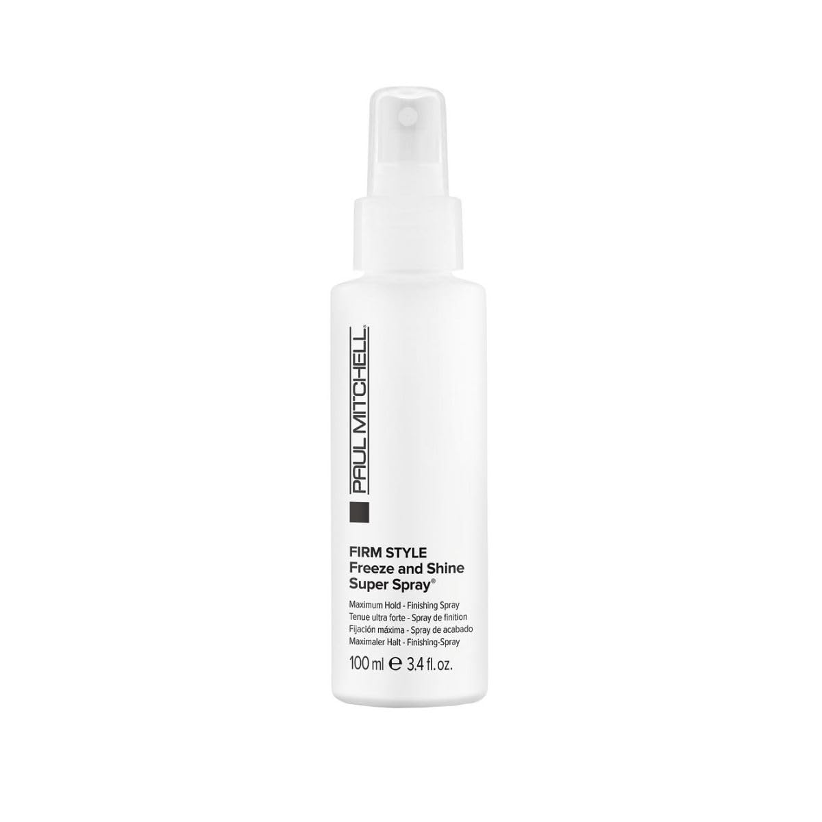 Paul Mitchell Freeze and Shine Super Hairspray, Maximum Hold, Shiny Finish Hairspray, For Coarse Hair, 3.4 fl. oz.