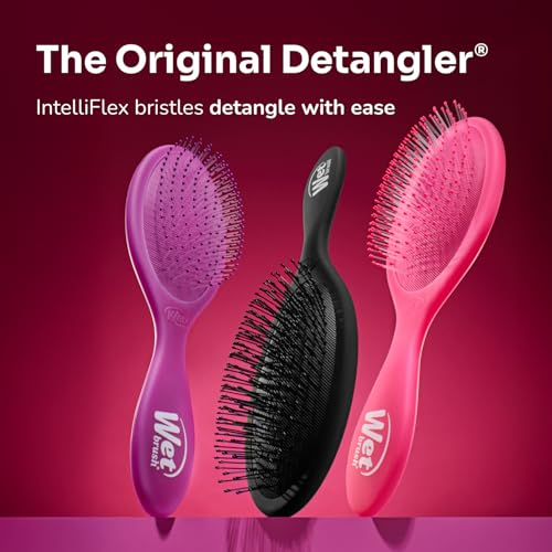 Wet Brush Original Detangler Brush, Silver (Groovy Disco) Ultra-Soft IntelliFlex Bristles Effortlessly Detangle Wet, Dry & Damaged Hair, All Hair Types, Unisex