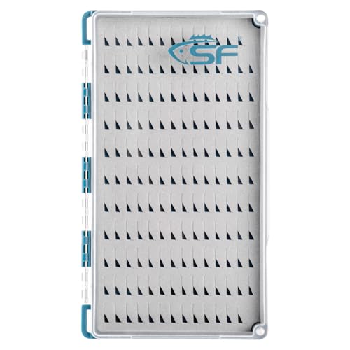 SF 2pcs Fly Fishing Box Magnetic Closure Streamer Foam Polycarbonate Material Clear Lid Trout Flies Fly Box For Nymphs Fly Box Liner