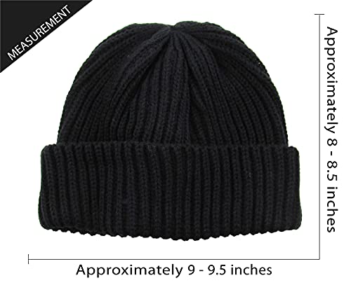 KBW-507 BLK Ribbed Knit Tie Dye Cuffed Beanie Thick Winter Ski Hat Skully Winter Warm Mens Womens Unisex