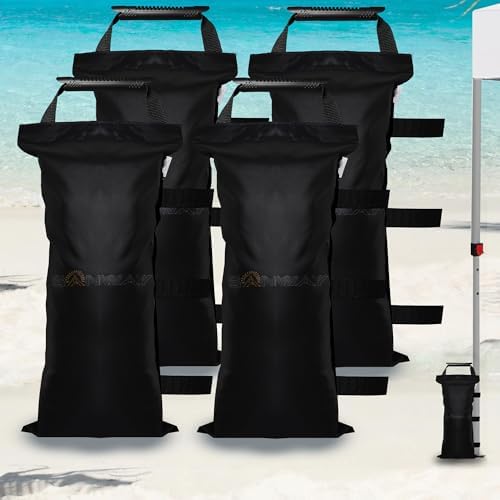 4/6/8 Pack SANWAY Sand Bags for Canopy Weights - (Unfilled) Sand Bags for Canopy Legs-Sandbags for Pop up Canopy-Portable and Durable to Secure Tents, Canopies, and Umbrellas at Outdoor Events