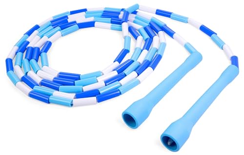 BuyJumpRopes Beaded Jump Rope - Segmented Skipping Rope for Kids - Durable Outdoor Beads