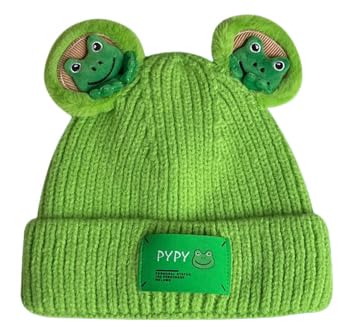 Knit Frog Hat Winter Hats Warm Winter Hats for Women Cute Animal Skull Hat Cap Slouchy Beanie Cap Beanies Women 2023 Green