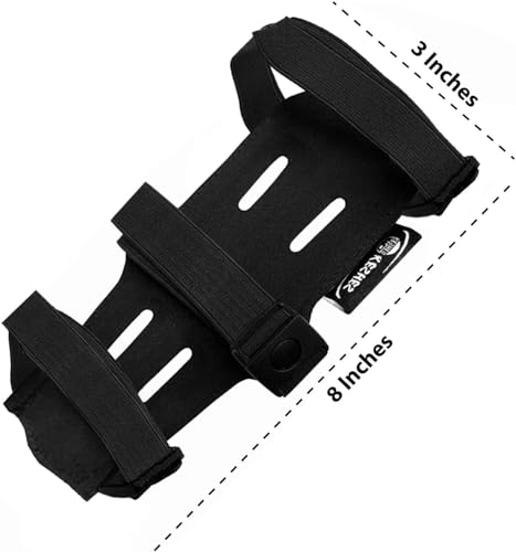 KESHES Archery Arm Guard - Adjustable Forearm Wrist Protector for Bow Hunting Accessories - 3" x 8" One Size Fits Youth & Adults, Right & Left Handed - Durable & Lightweight for Archery