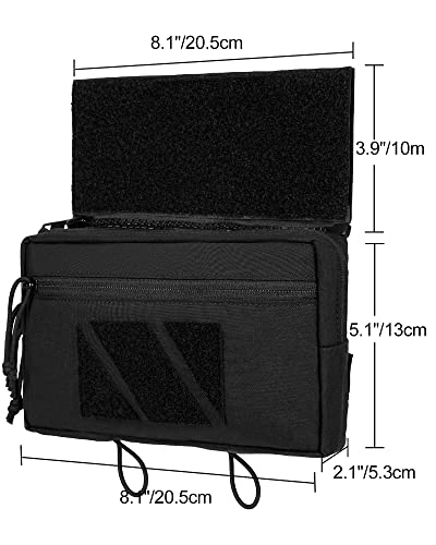 OneTigris Tactical Drop Pouch, Dangler Pouch PLUS1S Admin Pouch Tactical Tool Pouch with Hook and Loop Panel for Tactical Vest Chest Rig Plate Carrier Tactical Gear