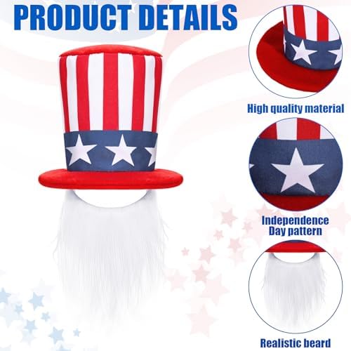 4th of July Porch Goose Outfits Independence Day Decorations Clothes Flag 23'' Goose Costume for Lawn Patio Decor (Style 2)