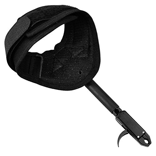 Compound Bow Release Aid Trigger Adult Archery Right Left Hand Adjustable Black Color Wrist Strap （Pack of 1
