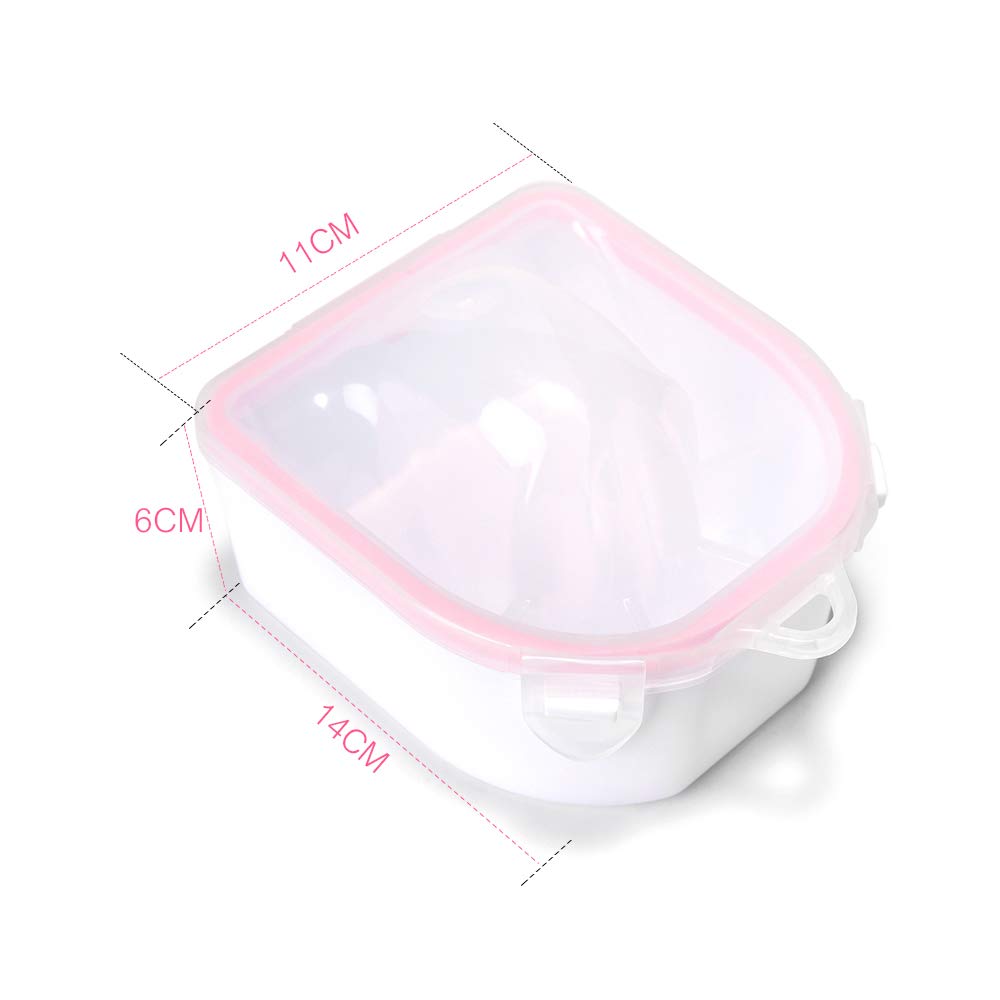 Rolabling 2 PCS Nail Soaking Bowl Nail Soak Off Bowl Acrylic Nail Remover Tool Acetone Nail Polish Remover Bowl Nail Soaker Tray Manicure Tool