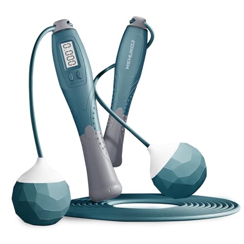 Jump Rope with Counter Cordless Jump Rope Ropeless Skipping Rope for Fitness Training Speed Rope with Digital Handle for Exercises Men, Women and Kids Wireless Skipping Rope Indoor Outdoor (Green)