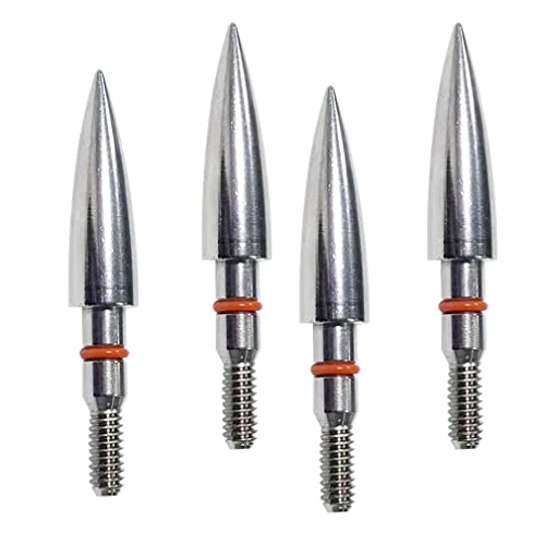 Field Points arrowheads 125 Grains Archery Field Points, 5/16 Stainless Steel Screw in Archery Field Tips and Broadheads (1 Dozen A Grain 2.9x2.3x0.6