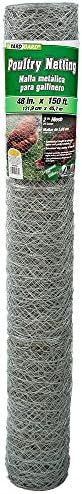 YARDGARD Chicken Wire 2 Inch Mesh 48 Inch X 150 Foot 20 Gauge Galvanized Steel Wire Fence Ideal for Crafting, Garden Protection, Bird Enclosures, Chicken Coops, Poultry Netting and Rabbit Fencing