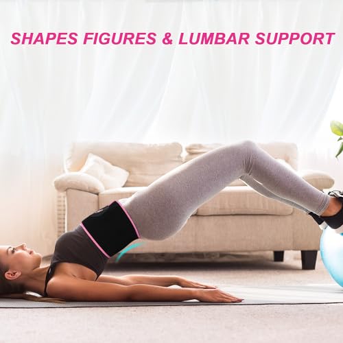 Viyafit Waist Trimmer Belt, Premium Waist Trainer for Women & Men Pink