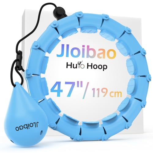 JLoibao Weighted Hula Circle with 24 Links for Adults Weight Loss, Infinity Fitness Hoop Plus Size, for Women Smart Exercise Equipment