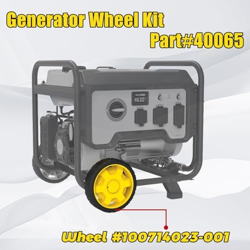 Generator Wheel Kit Compatible with Champion 2800-4750w with Folding Handle and Never-Flat Tires, Generator Replacement Parts 40065