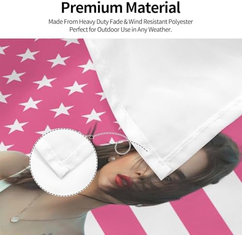 Custom Pink American Flag 3x5 Ft,Personalize Flags Design Your Image,Custom America Flags for Bedroom,Funny Tapestry Poster For Decorate Clubs Concerts Bars University Dormitories Living Rooms