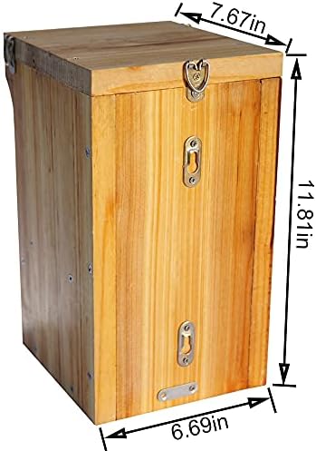 Mason Bee House Wax Coated Mason Bee Hive Wooden Insect Hotel Carpenter Bee House for Outdoors Attracts Peaceful Bee Pollinators to Your Garden