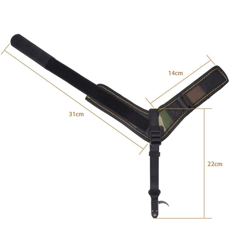 Compound Bow Release Aid Trigger Adult Archery Right Left Hand Adjustable Camouflage Wrist Strap （Pack of 1