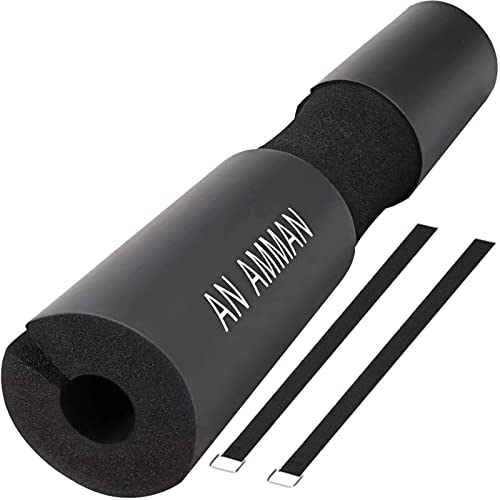 AN AMMAN Barbell Pad Perfect for Squat, Hip Thrust - Relieves Neck and Shoulder Pain Thick Foam Cushion - Gym Workout Smith Machine Thruster Weightlifting Pink Marble Pattern AM001PT