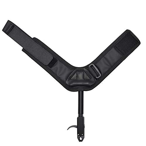 Compound Bow Release Aid Trigger Adult Archery Right Left Hand Adjustable Black Color Wrist Strap （Pack of 1