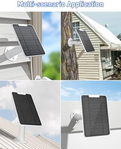 Premium Solar Panel for Google Nest Camera, 5W Camera Solar Panel Power for Google Nest Cam Outdoor & Indoor (Battery Version), Special Made for Google Nest Cam, IP65 Waterproof, w/ 13ft Cable, 2 Pack