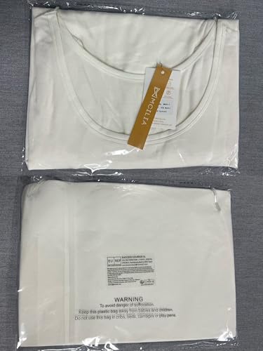 Mcilia Women's Ultrathin Modal Round Neck Long Sleeve Thermal Top/Shirt Off-White Small (US Size 2 4 6)