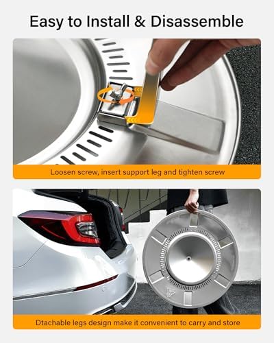 YEFU Fire Pit Heat Deflector for Solo Stove Bonfire 19.5", Portable 304 Stainless Steel Heat Diffuser Accessory for Firepit Captures and Redirects Warmth, Detachable Burner Cover Accessories