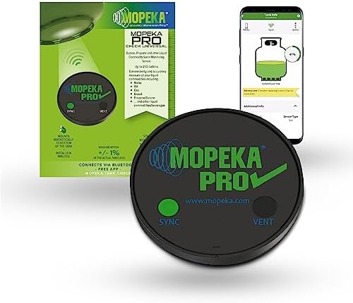 Mopeka Pro Check Universal Sensor - Bluetooth Ultrasonic Sensor for Steel Propane Tanks - Perfect for Propane Grills, Water Tanks & Campers - Water Level SensorUp to 250 Gallon Tanks