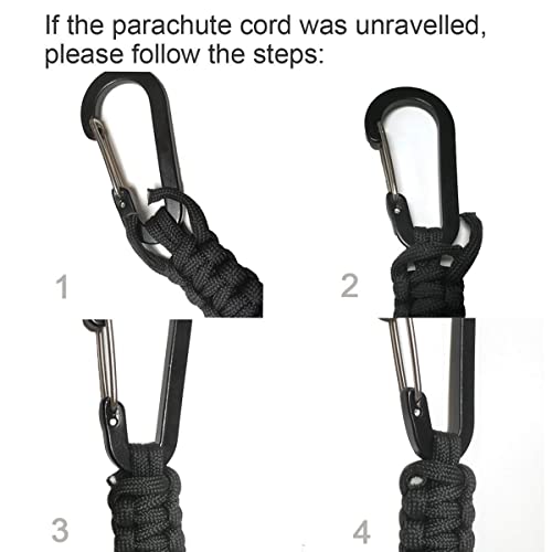 EOTW Paracord Keychain Clip Carabiner Paracord Lanyard for Keys Men Women 2Pack