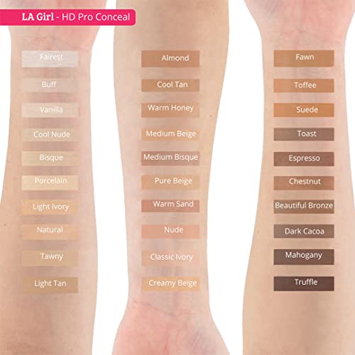 L.A. Girl HD Pro.Conceal, Mahogany GC989 (Pack of 2)