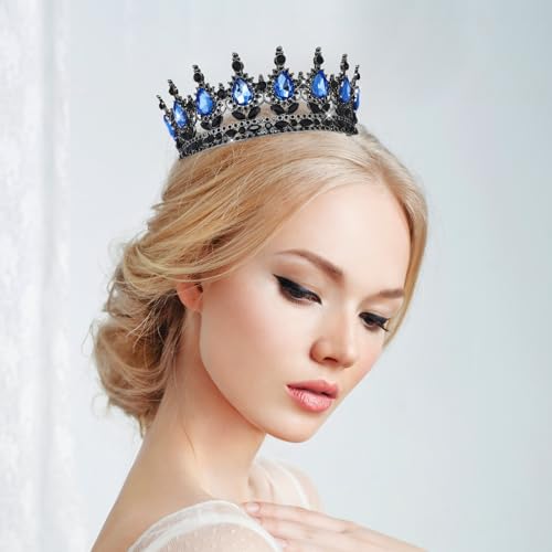 YOUlDIANZI Queen Crown Birthday Crowns for Women, Birthday Girl Sash, Birthday Tiara for Women Set, Princess Rhinestone Birthday Girl Headband Birthday Gifts for Women, Sweet Happy Accessories