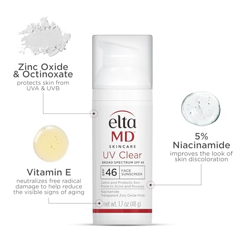 Bundle of EltaMD UV Clear Face Sunscreen SPF 46 + EltaMD AM Restore Face Moisturizer