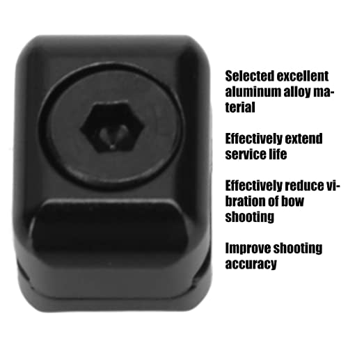 Qiilu Drop Away Arrow Rest Clamp Buckle Arrow Rest Clamp Buckle Aluminum Alloy Arrow Rest Cable Clamp Buckle Metal Fastener Clip Archery Bowstring Adjustment Knob for Compound Bow Drop (Black)