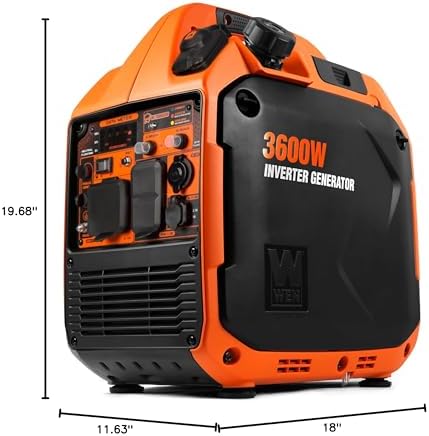 WEN Quiet and Lightweight 3600-Watt Dual Fuel RV-Ready Portable Inverter Generator with Fuel Shut Off and CO Watchdog (DF360iX)
