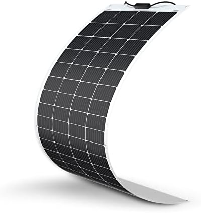 Renogy Solar Panel 200W 12V Lightweight Monocrystalline Ultra-Flexible Bendable Mono Off-Grid Charger for Marine RV Cabin Van Car Boat Curve Surfaces