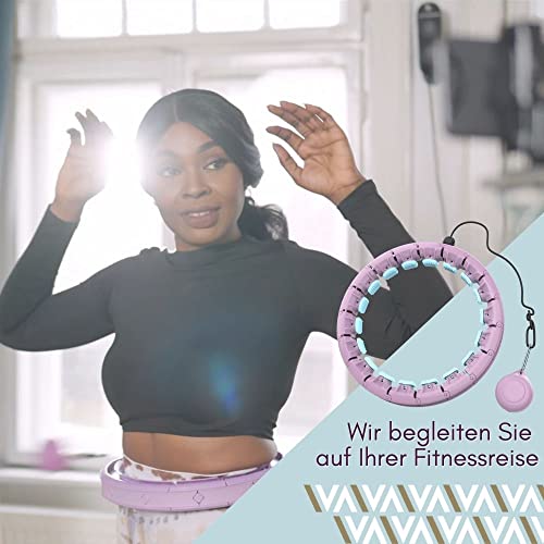 Swiss Activa+ S2 XXL Smart Hula Hoop Adult - Up to 47in for Plus Size XXL - Won't Fall Off - Weight Loss Hoop for Women - Smart Fitness Hula Hoop with Weight