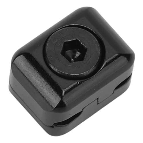 Qiilu Drop Away Arrow Rest Clamp Buckle Arrow Rest Clamp Buckle Aluminum Alloy Arrow Rest Cable Clamp Buckle Metal Fastener Clip Archery Bowstring Adjustment Knob for Compound Bow Drop (Black)