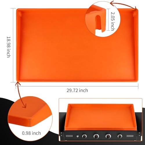 Silicone Griddle Mat 29” for Blackstone,Upgraded Full-edge Heavy Duty Food Grade Non-Stick Griddle Cover,Grill Buddy Mat Protect Your Griddle from Dirt & Rust (29 inch)