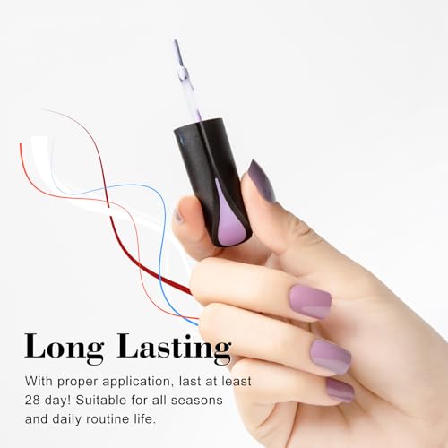 VENALISA 15ml Purple Gel Nail Polish, Light Purple Gel Polish Pastel Purple Color Soak Off UV LED Nail Gel Polish Nail Art Starter Manicure Salon DIY at Home, 0.53 OZ