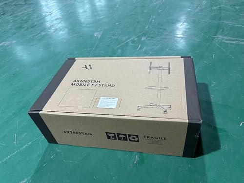 AX WABER Mobile TV Stand for 23-60 Inch LCD LED Flat/Curved Panel Screen TVs, Rolling TV Cart Holds up to 88Lbs Portable Stand with Shelf Rolling Floor Max VESA 400x400mm