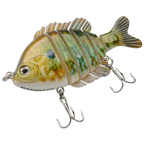 BASSDASH SwimPanfish Multi Jointed Panfish Bluegill Swimbaits Hard Topwater Bass Lures Fishing Lure Crank Saltwater 3.5in/0.85oz
