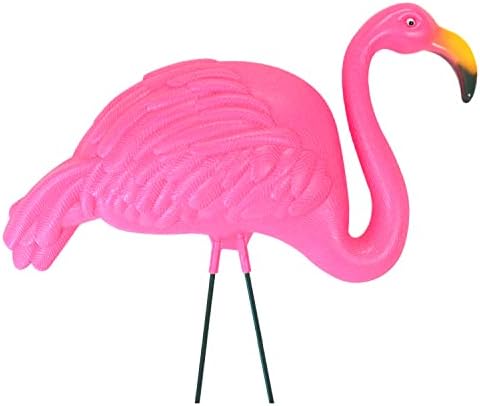 GiftExpress Pink Flamingos Yard Decorations - 4 Pack Extra Large 24" Tall Plastic Flamingo Statue w/Metal Stakes - Lawn Ornaments & Garden Decor for Outdoor Parties