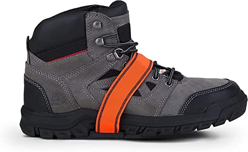 K1 Mid-Sole Ice Cleats - Rotatable Traction Aids For Shoes/Boots - Indoor/Outdoor, Climbing, Driving - Low Profile - Orange