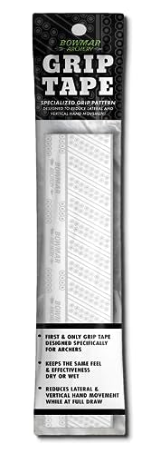 Bowmar Archery Grip Tape, Designed for Archers, Self-Adhering, Effective in Dry or Wet Conditions, Comfortable, Tacky, Easy to Install (White)