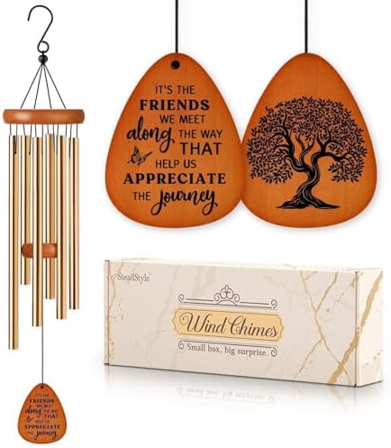 SteadStyle Friendship Gifts for Women, Wind Chime for Best Friends, Friend Gifts for Men - Wonderful Friendship Presents for Special Women BFF Garden Decoration