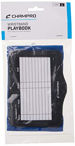 CHAMPRO unisex adult Triple Wristband Playbook, Royal, US